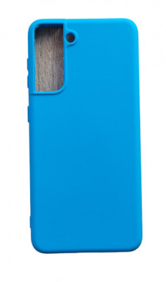 Huse silicon antisoc cu microfibra interior Samsung S21 Albastru Ocean foto