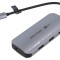Hub USB HDMI soclu,USB A soclu x3,USB C soclu,USB C mufă