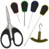 NGT 6pc Soft Grip Tool Set - 4 Needles, Braid Scissors and Knot Puller, NGT TACKLE