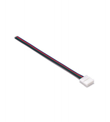 10mm 4 Pin RGB LED Click to Wire 15cm Sarma cablu conector foto