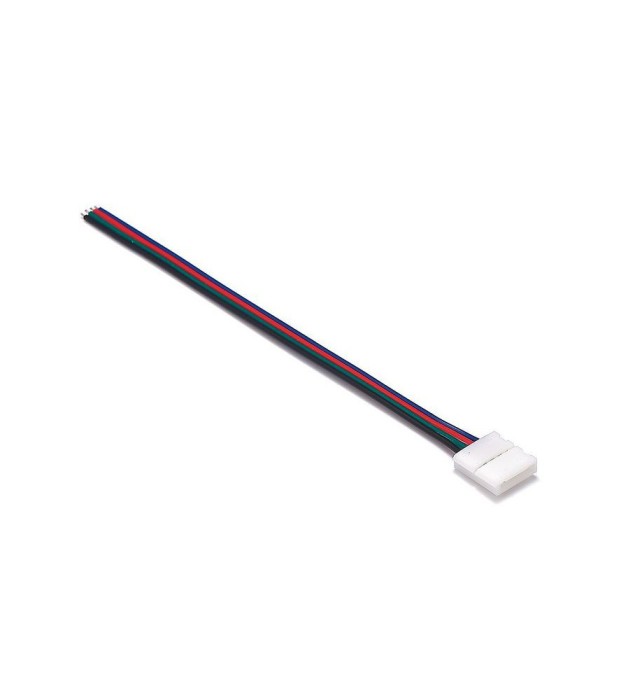 10mm 4 Pin RGB LED Click to Wire 15cm Sarma cablu conector