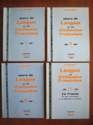 G. Mauger - Cours de Langue et de Civilisation Francaises 4 volume impecabile foto