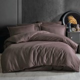 LENJERIE DE PAT BUMBAC 100 % CU HUSA PENTRU SALTEA DE 140X200,160 X 200 SAU 180 X 200-MARO - 160x200