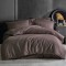 LENJERIE DE PAT BUMBAC 100 % CU HUSA PENTRU SALTEA DE 140X200,160 X 200 SAU 180 X 200-MARO - 140x200