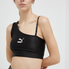 Puma top sport Dare To femei, culoarea negru