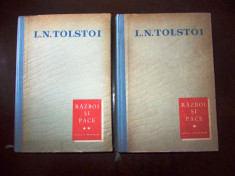 TOLSTOI, RAZBOI SI PACE, vol. 1 si 2, cartonate, traducere de I. Frunzetti, r5a foto