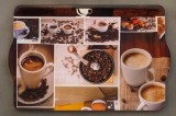 Tava dreptunghiulara din plastic dur, 33x22,5 cm , model cafea2