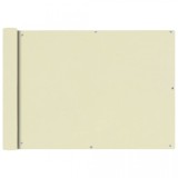 Prelată balcon din material textil oxford, 75 x 600 cm, bej, vidaXL