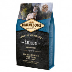 Carnilove Adult S-XL, Somon, hrană uscată fără cereale câini, 4kg