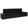 VidaXL Canapea modulară cu 3 locuri, negru, poliratan 49506