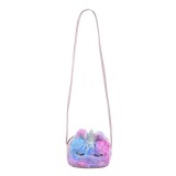 Geanta pentru copii cu model Fluffy Unicorn, 17x4.5x11 cm, lungime curea 45 cm, Pink