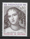 Monaco 1976 Mi 1240 MNH -350 de ani de la nasterea lui Marie Marquise de S&eacute;vign&eacute;