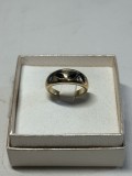 INEL AUR 18K + 4 Safire = 0.50CT - Tip Verigheta - Mar. 55 - Vintage - 5.8g. - 560 lei/gr. !