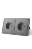 Priză Schuko Standard UE, priză &icirc;ncorporată cu 2 căi, prize de 80mm x 150mm, instalare ușoară