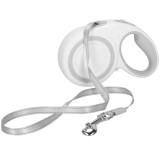 Lesa automata retractabila, pentru rase mari pana la 50kg, 500 cm, alb gri Household NewTrend