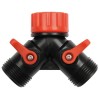 Conector Robinet YATO Tip Y, 2 Iesiri Furtun 1/2&quot;, ABS, Sisteme Irigare, Gradina