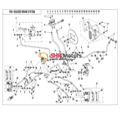 37. Conducta frana fata dreapta CF Moto CForce 450 / 520 / 550 dupa 2015 foto