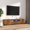 Gossi set dulapuri tv cu led, 2 piese, stejar fumuriu, lemn prelucrat