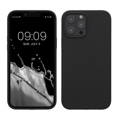 Husa Kwmobile pentru Apple iPhone 13 Pro Max, Negru, Silicon, KWM000013OY046C foto