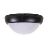 Corp BAT LED Rotund mare Negru IP65 12W 3000K Dispersor Opal - NOVELITE