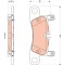 TRW GDB1876 set placute frana,frana disc