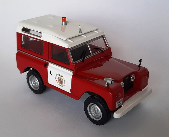 Macheta Pompieri Land Rover II Bomberos-Fire Brigade *Barcelona*, red/white