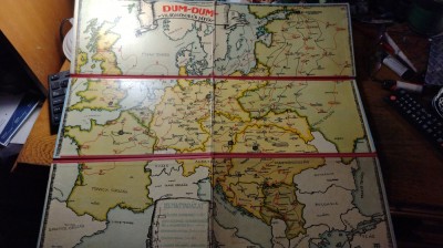 Ungaria- Harta Europei pe carton foto