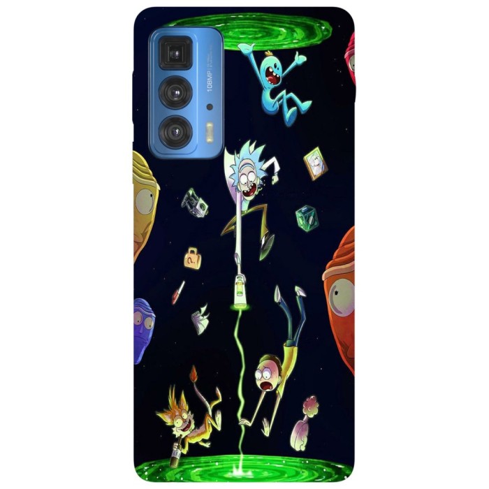 Husa compatibila cu Motorola Edge 20 Lite model Rick and Morty multiverse, Silicon, TPU, Viceversa