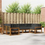 vidaXL Set de canapele de exterior cu pernă 6 pcs Natural și Antracit 3368060