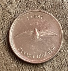 C50 - Moneda foarte veche - Canada - 1 cent - omagial - 1967