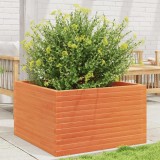 VidaXL Jardinieră de grădină, maro ceruit, 80x80x46 cm, lemn masiv pin