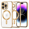 Husa Tech-Protect Magshine MagSafe pentru Apple iPhone 15 Pro Auriu, Transparent, Silicon, Carcasa