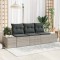 vidaXL Set de canapele pentru grădină 3 pcs Gri deschis Rattan poli 3346922