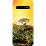 Husa silicon pentru Samsung Galaxy S10 Plus, Hill Top Tree Golden Light