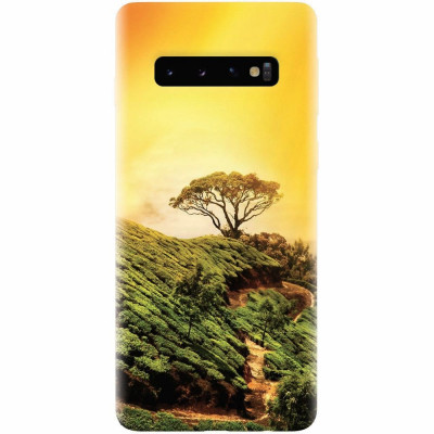 Husa silicon pentru Samsung Galaxy S10 Plus, Hill Top Tree Golden Light foto