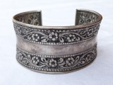Argint BRATARA unica REGLABILA MASIVA LATA art nouveau 1900 FRANTA EXCEPTIONALA