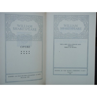 OPERE 8 - WILLIAM SHAKESPEARE foto