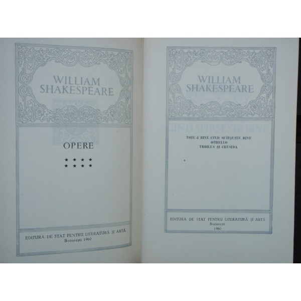 OPERE 8 - WILLIAM SHAKESPEARE
