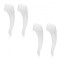 Set 4 Terminale anti-alunecare pentru ochelari, Kwmobile, Alb, Silicon, 45480.74