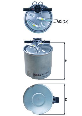 MAHLE KL 440/40 filtru combustibil foto