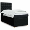 VidaXL Pat box spring cu saltea, negru, 80x200 cm, textil 3291899