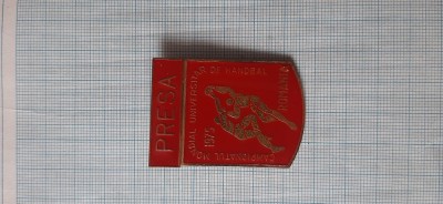 Insigna hochei, handbal, presa anii 1970 foto