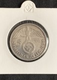 Moneda 5 reichsmark 1936 J RFG argint
