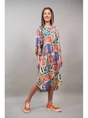 ROCHIE TIP CAMASA MULTICOLORA ZEN PARADISO Portocaliu S-M foto