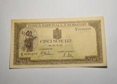 500 lei 1941 Aprilie UNC foto