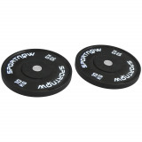 Cumpara ieftin SPORTNOW Set 2 Placi Greutati Olimpice 10 kg Cauciuc pentru Haltere Orificiu 5 cm Acasa Sala | Aosom Romania