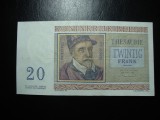 BELGIA 20 FRANCI 1956 XF