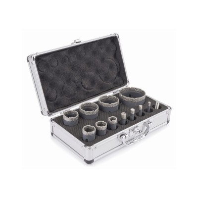Set 12 piese freze diamantate si adaptor M14/HEX, Powermat foto