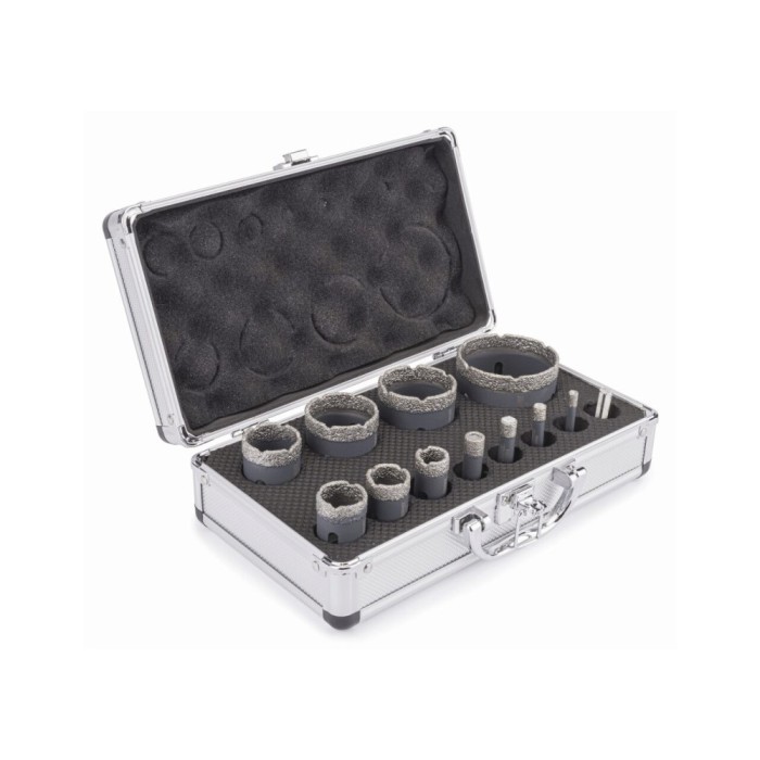 Set 12 piese freze diamantate si adaptor M14/HEX, Powermat
