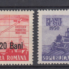 ROMANIA 1952 LP 303 PLANUL DE STAT SUPRATIPAR SERIE MNH